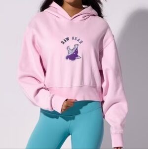 Rawgear Women's Pink Embroidered Patch Logo Long Sleeve Hoodie Size Small